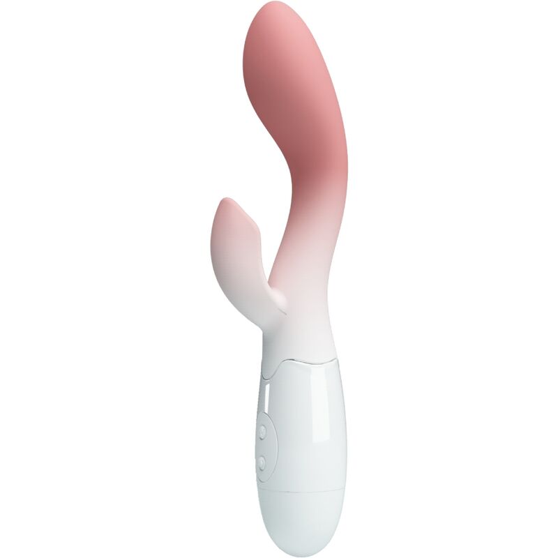 BRIGHTY VIBRADOR RABBIT 30 VIBRACIONES ROSA CON BATERÍAS AAA