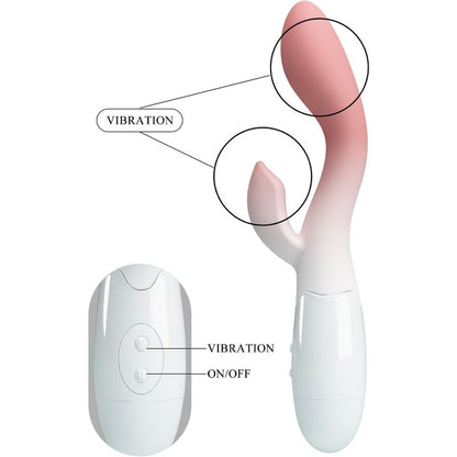 BRIGHTY VIBRADOR RABBIT 30 VIBRACIONES ROSA CON BATERÍAS AAA