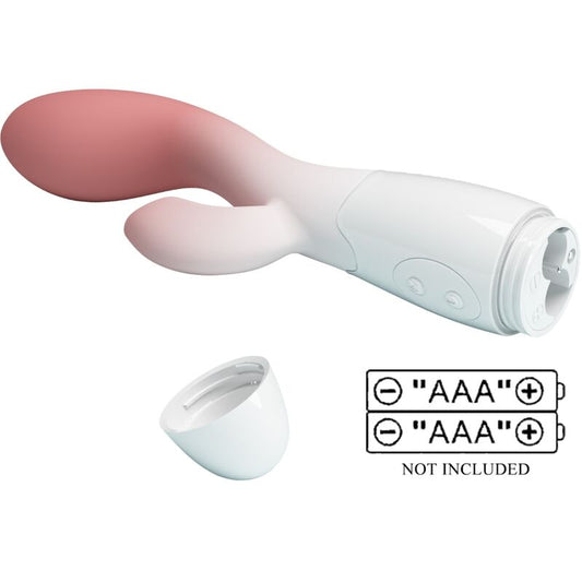 BRIGHTY VIBRADOR RABBIT 30 VIBRACIONES ROSA CON BATERÍAS AAA