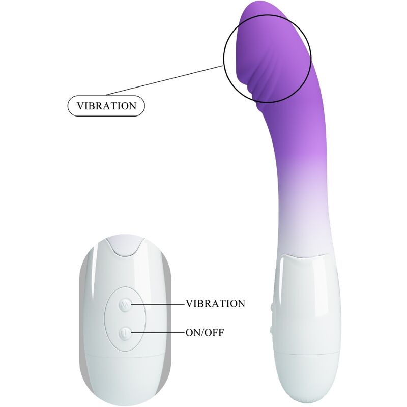 ELEMENTAL VIBRADOR PUNTO G 30 VIBRACIONES MORADO CON BATERÍAS AAA