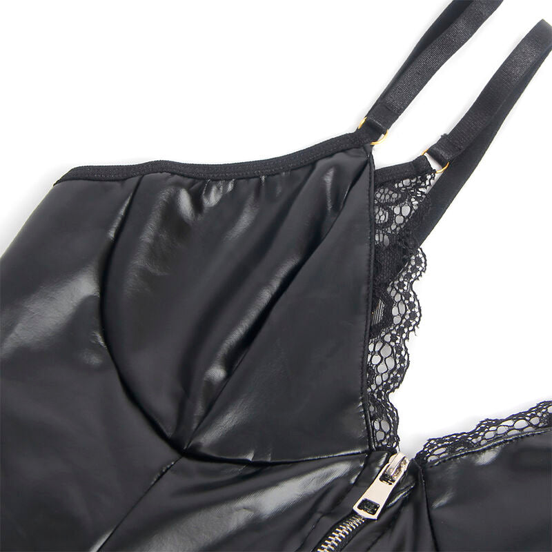 BODY SUBBLIME - 955458 CON CREMALLERA DE CUERO NEGRO S/M