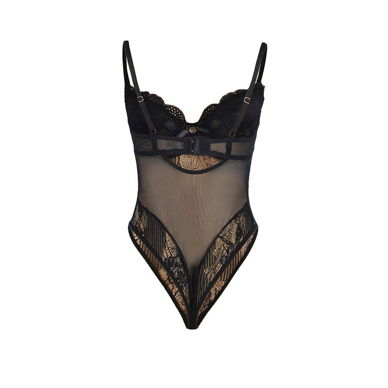 BODY SUBBLIME - 955618 DE ENCAJE CON CIERRE INFERIOR NEGRO S/M