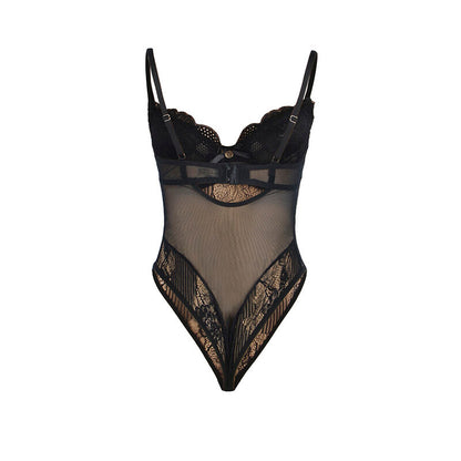 BODY SUBBLIME - 955618 DE ENCAJE CON CIERRE INFERIOR NEGRO S/M