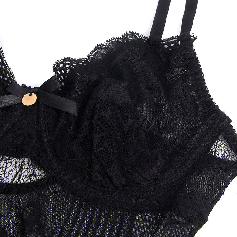 BODY SUBBLIME - 955618 DE ENCAJE CON CIERRE INFERIOR NEGRO S/M
