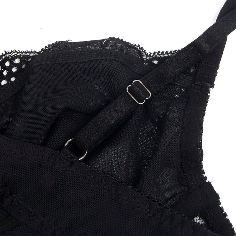 BODY SUBBLIME - 955618 DE ENCAJE CON CIERRE INFERIOR NEGRO S/M