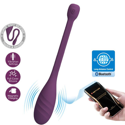 HUEVO VIBRADOR PRETTY LOVE - LEVIATHAN CONTROLADO POR APP MORADO