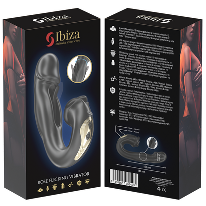 IBIZA - ROSE VIBRADOR EFECTO OSCILANTE Y ESTIMULADOR CLÍTORIS