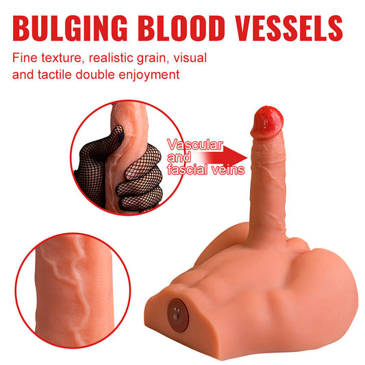 XISE - PEEL DILDO ASS MASTURBADOR DILDO REALÍSTICO POSICIÓN FRONTAL CON THRUSTING 17,5 CM