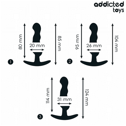 ADDICTED TOYS - SET DE 3 PLUG ANAL SILICONA MODELO 1