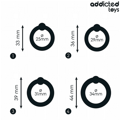 ADDICTED TOYS - SET ANILLOS SILICONA DE PRESIÓN