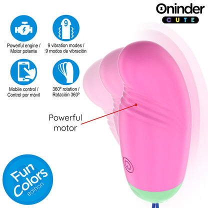 LOVE PLEASURE HUEVO VIBRADOR ROTADOR CON APP RECARGABLE USB