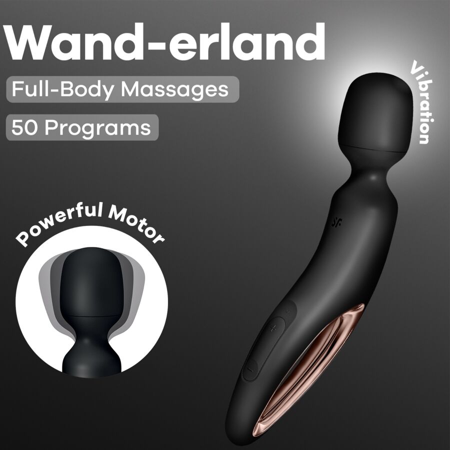 WAND-ERLAND MASAJEADOR VIBRADOR NEGRO XXL RECARGABLE USB