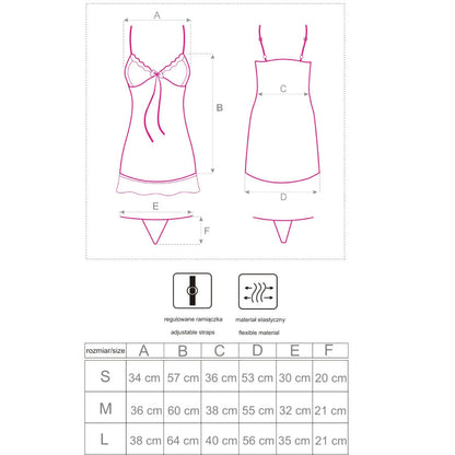 LIVCO CORSETTI FASHION - LUISE 1710 BABYDOLL + TANGA NEGRO