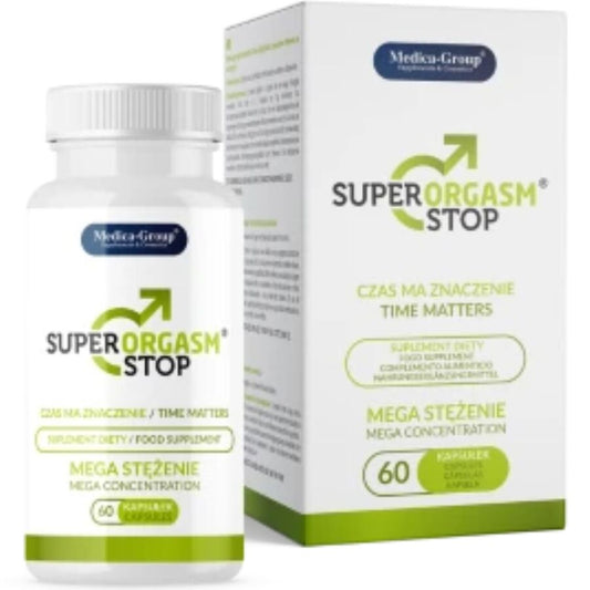 Super Orgasm Stop – Cápsulas Naturales para el Control de la Eyaculación y Mayor Resistencia Sexual