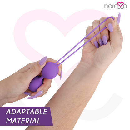 MORESSA - OSIAN THREE ENTRENAMIENTO SUELO PELVICO 85 gr PREMIUM SILICONA LILA