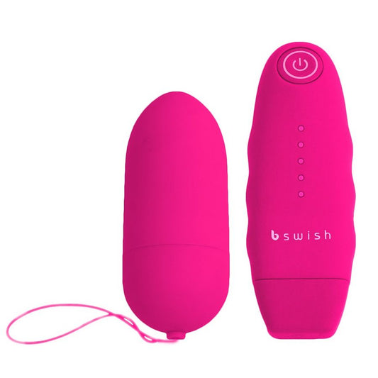 HUEVO VIBRADOR B SWISH - BNAUGHTY UNLEASHED CLASSIC ROSA CONTROL REMOTO