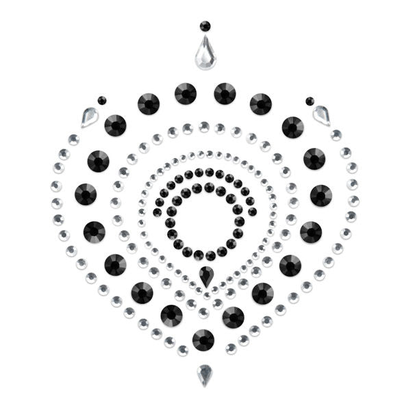 DECORACIÓN CORPORAL BIJOUX - INDISCRETS FLAMBOYANT NEGRO & PLATA