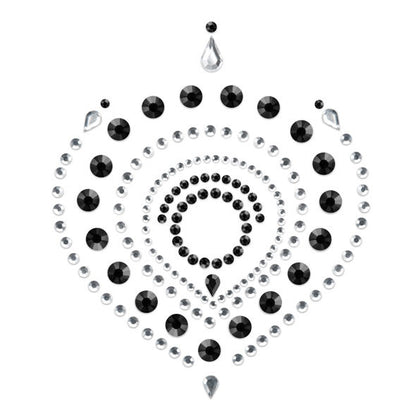 DECORACIÓN CORPORAL BIJOUX - INDISCRETS FLAMBOYANT NEGRO & PLATA
