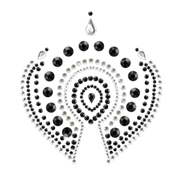 DECORACIÓN CORPORAL BIJOUX - INDISCRETS FLAMBOYANT NEGRO & PLATA