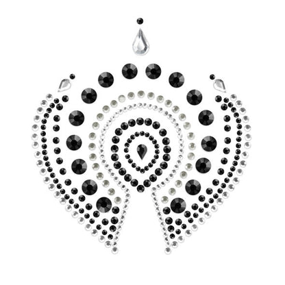 DECORACIÓN CORPORAL BIJOUX - INDISCRETS FLAMBOYANT NEGRO & PLATA
