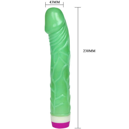VIBRADOR REALISTICO BAILE - WAVES OF PLEASURE 23 CM VERDE