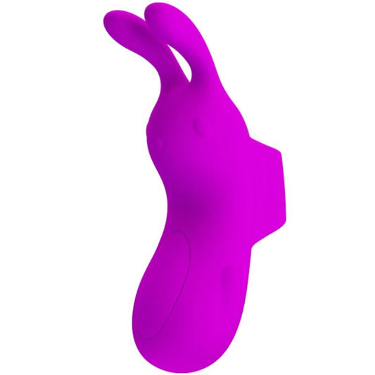 SMART VIBRADOR DE DEDO RECARGABLE USB CON RABBIT MORADO