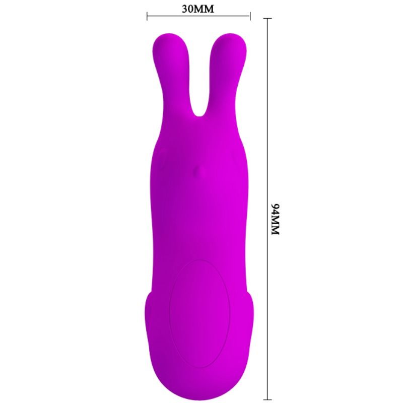 SMART VIBRADOR DE DEDO RECARGABLE USB CON RABBIT MORADO