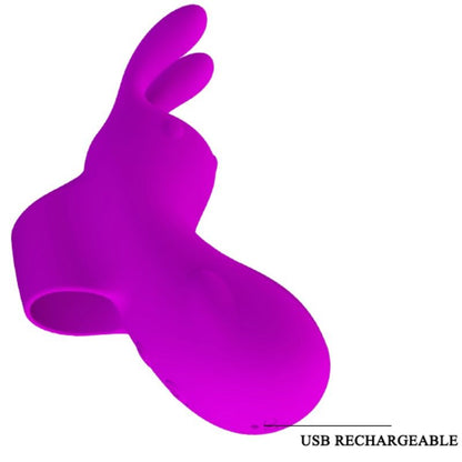 SMART VIBRADOR DE DEDO RECARGABLE USB CON RABBIT MORADO