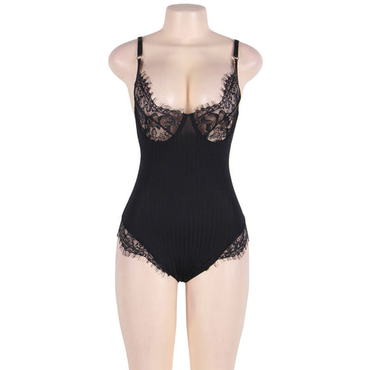 TEDDY SUBBLIME - CON FRANJAS NEGRO TALLA GRANDE