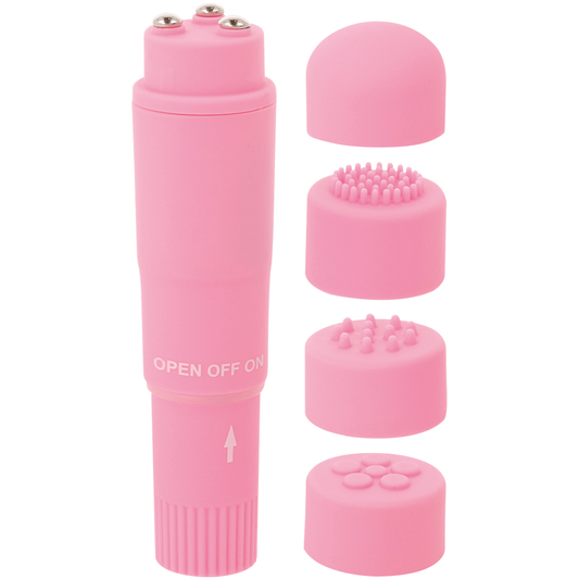 MINI VIBRADOR GLOSSY - POCKET  KURT MASAJEADOR ROSA