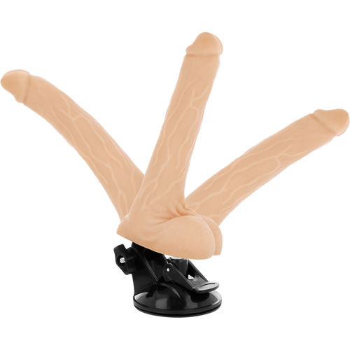 VIBRADOR REALISTICO 18.5 CM -O- 4 CM BASECOCK - ARTICULABLE CONTROL REMOTO NATURAL