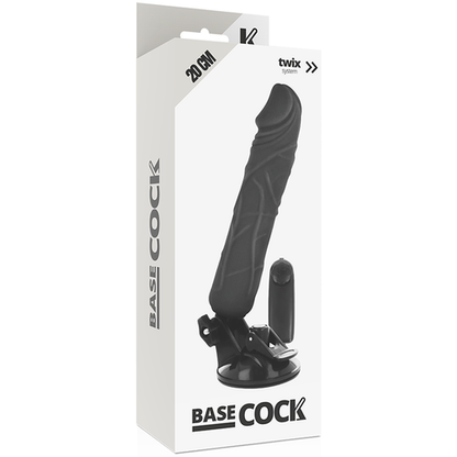 VIBRADOR REALISTICO 20 X 4 CM BASECOCK -  CONTROL REMOTO NATURAL