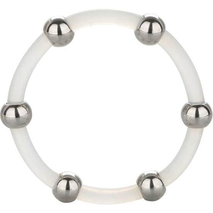 ANILLO DE SILICONA CON CUENTAS DE ACERO TALLA XL CALEXOTICS