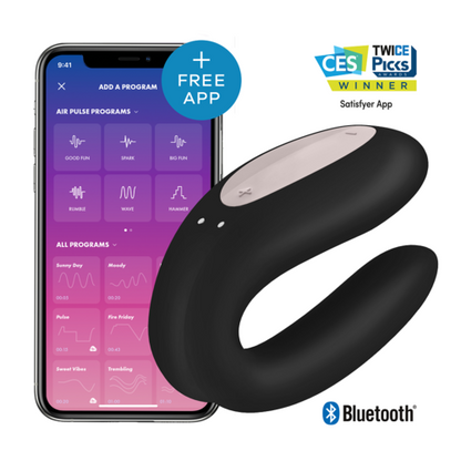 VIBRADOR U PARA PAREJAS CON APP SATISFYER - DOUBLE JOY
