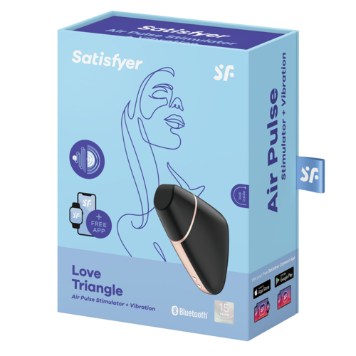 ESTIMULADOR DE CLÍTORIS Y VIBRADOR  CON APP SATISFYER LOVE TRIANGLE