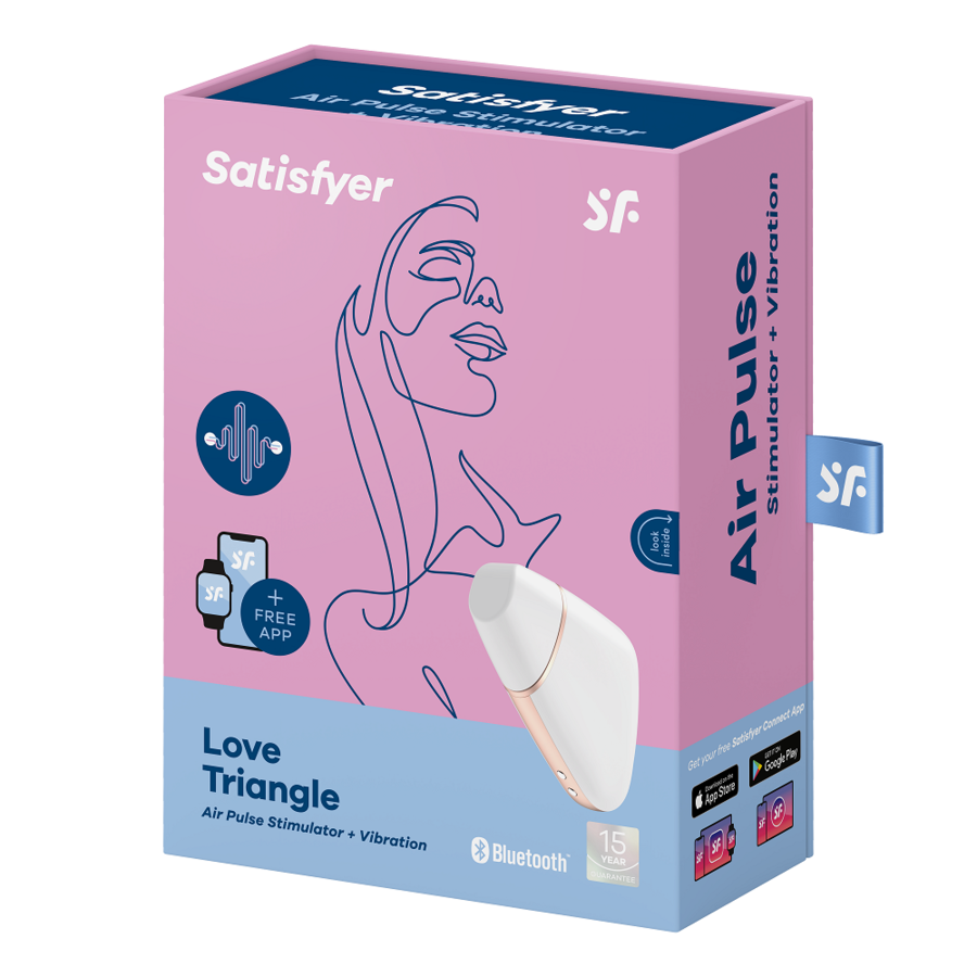 ESTIMULADOR DE CLÍTORIS Y VIBRADOR  CON APP SATISFYER LOVE TRIANGLE