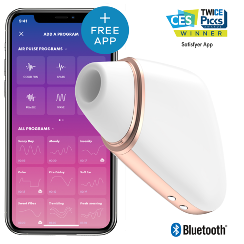ESTIMULADOR DE CLÍTORIS Y VIBRADOR  CON APP SATISFYER LOVE TRIANGLE