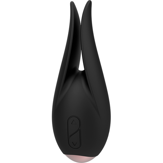 MASAJEADOR ESTIMULADOR DE CLÍTORIS COQUETTE CHIC DESIRE - NEGRO / GOLD FLOR