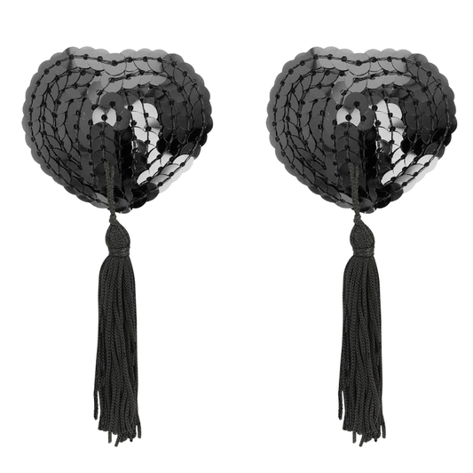 CUBRE PEZONES COQUETTE CHIC DESIRE - NEGRO LENTEJUELAS