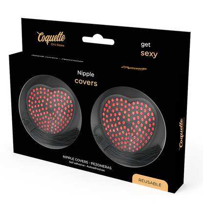 CUBRE PEZONES COQUETTE CHIC DESIRE - ROJO / NEGRO