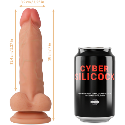 ARNÉS SILICONA LIQUIDA JUDE 18 CM -O- 3.2 CM CYBER SILICOCK