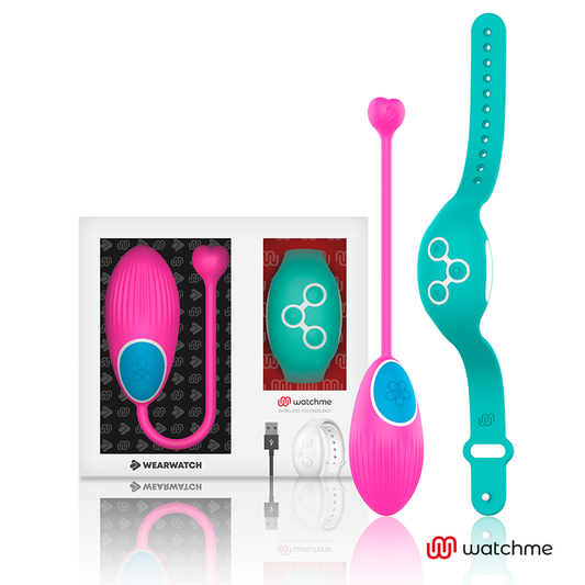 HUEVO VIBRADOR WEARWATCH -  CONTROL REMOTO TECHNOLOGY WATCHME FUCSIA / AGUA MARINA