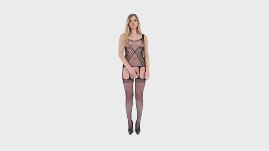 PASSION - ECO COLLECTION BODYSTOCKING ECO BS007 NEGRO