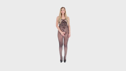 PASSION - BS098 BODYSTOCKING NEGRO TALLA UNICA