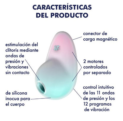 PIXIE DUST LILA AIR PLUSE ESTIMULADOR Y VIBRADOR ONDAS DE PRESIÓN SATISFYER