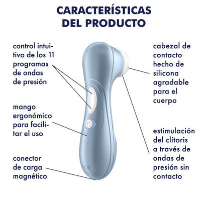 PRO 2 ESTIMULADOR Y VIBRADOR ONDAS DE PRESIÓN SATISFYER VIOLETA