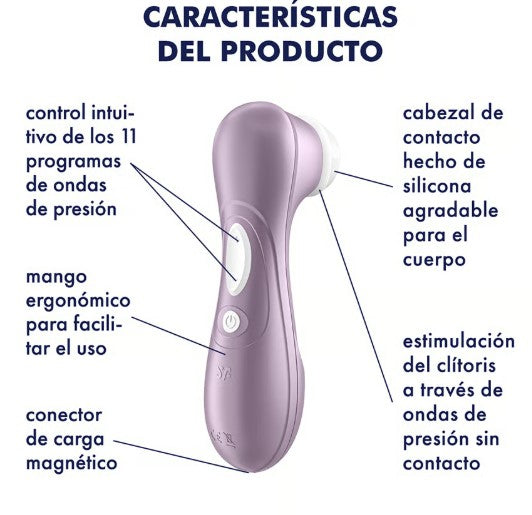 PRO 2 ESTIMULADOR Y VIBRADOR ONDAS DE PRESIÓN SATISFYER VIOLETA