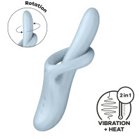 SATISFYER - HEAT FLEX 4 VIBRADOR EFECTO CALOR 12 VIBRACIONES AZUL