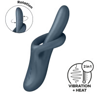 SATISFYER - HEAT FLEX 4 VIBRADOR EFECTO CALOR 12 VIBRACIONES GRIS